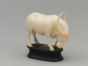 Fekete püspök, sakkfigura, India, 1820 körül alkotó: Louis Thomas Bardel