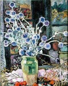 Virágcsokor az ablaknál alkotó: Louis Valtat