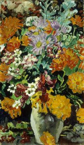 Virágváza; Fleurs váza, 1930 körül (olaj, vászon) alkotó: Louis Valtat