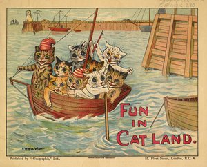 Macskák egy csónakban. alkotó: Louis Wain