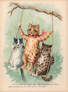 Louis Wain macskák (chromolitho)