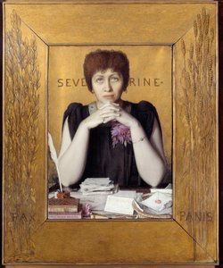 Caroline Remy, Severine (1855-1929) francia újságíró portréja. Louis Welden Hawkins festménye (1849-1910) Ec. Ang
