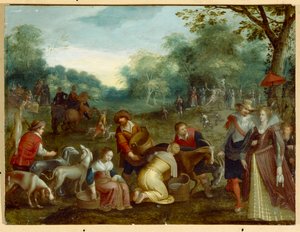 Tavasz (olaj, vászon) alkotó: Louis de (circle of) Caullery