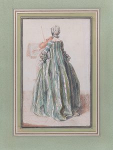 Hegedűs nő, hátulról nézve, kb. 1758-59.