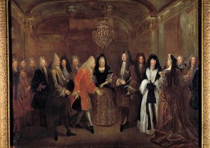 XIV. Lajos király (1638-1715) 1714. szeptember 27-én Fontainebleau kastélyában fogadta Frederic Augustus szász herceget Elizabeth Charlotte d