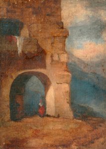 Olasz paraszt kőboltozatban, 1880-1900.