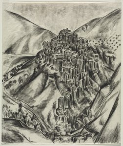 Egy olasz Hilltown, Anticoli, Olaszország alkotó: Louise B. Maloney
