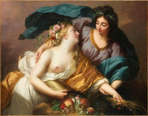 A béke visszahozza a bőséget A béke visszahozza a bőséget, 1780. alkotó: Elisabeth Louise Vigee Lebrun