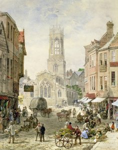 All Saints Pavement, York (akvarell és testfesték papíron)