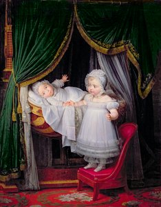 Henri-Charles-Ferdinand of Artois (1820-83) Bordeaux hercege és nővére, Louise-Marie-Therese of Artois (1819-64) a Tuileriákban