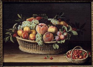 Gyümölcskosár és eperkosarak Louise Moillon (1610-1696) festménye 1635 Toulouse, Musee des Augustins