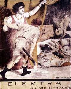 Richard Strauss, Louis Corinth "Elektra" kottájának illusztrációja 1908-ban. magángyűjtemény Milánó
