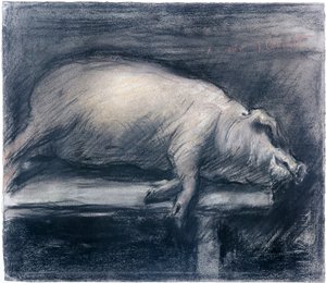 Lovis Corinth (1858-1925) A levágott disznó rajza, New York, Modern Művészetek Múzeuma