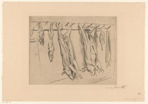 levágott disznókat alkotó: Lovis Corinth (signed by artist)