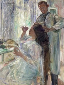 Charlotte Corinth a fésülködőasztalánál, 1911 alkotó: Lovis Corinth