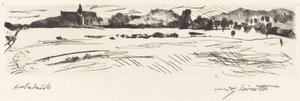 Táj dűnékkel, 1917. alkotó: Lovis Corinth