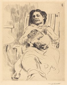 Nő kézimunka alkotó: Lovis Corinth