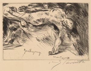 Grablegung (temetés) alkotó: Lovis Corinth