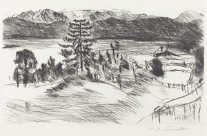Grosse Walchenseelandschaft (nagy Walchen-tengeri táj) alkotó: Lovis Corinth