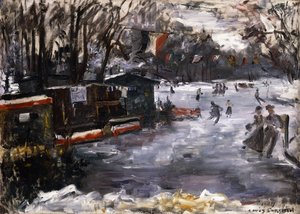 Korcsolyapálya a Tiergartenben, Berlin; Jégpálya a berlini Tiergartenben, 1909 alkotó: Lovis Corinth