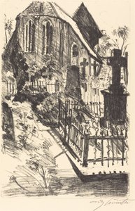 Kirchhof temető, 1916. alkotó: Lovis Corinth