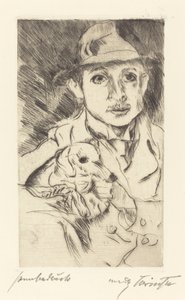 Fiú kutyával alkotó: Lovis Corinth