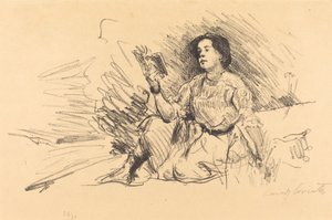 Olvasó lány alkotó: Lovis Corinth