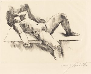 Fekvő női akt III alkotó: Lovis Corinth