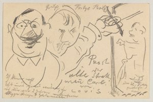 Lovis Corinth Carl Strathmannnak: képeslap, 1904. augusztus 10-i postabélyegző alkotó: Lovis Corinth