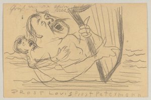 Lovis Corinth Carl Strathmannnak: képeslap, 1903. július 18-i postabélyegző alkotó: Lovis Corinth