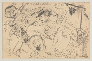 Lovis Corinth Carl Strathmannnak: képeslap, 1901. szeptember 20-i postabélyegző alkotó: Lovis Corinth