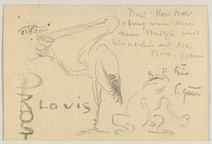 Lovis Corinth Carl Strathmannnak: képeslap, 1906. szeptember 20-i postabélyegző alkotó: Lovis Corinth