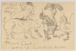 Lovis Corinth Carl Strathmannnak: képeslap, 1905. július 21-i postabélyegző alkotó: Lovis Corinth