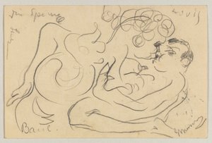 Lovis Corinth Carl Strathmannnak: képeslap, 1908. március 25-i postabélyegző alkotó: Lovis Corinth