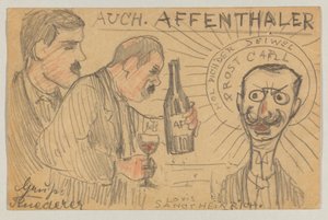 Lovis Corinth Carl Strathmannnak: képeslap, 1896. szeptember 28-i postabélyegző alkotó: Lovis Corinth