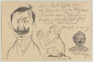 Lovis Corinth Carl Strathmannnak: képeslap, 1903. január 30-i postabélyegző alkotó: Lovis Corinth