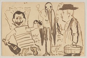 Lovis Corinth Carl Strathmannnak: képeslap, 1902. szeptember 3-i postabélyegző alkotó: Lovis Corinth