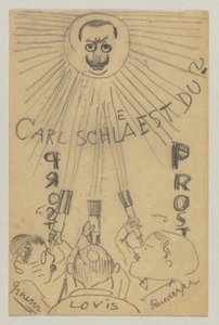 Lovis Corinth Carl Strathmannnak: képeslap, 1910. január 9-i postabélyegző alkotó: Lovis Corinth