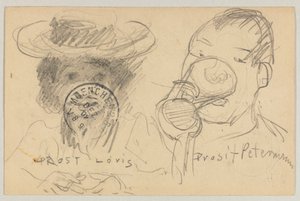 Lovis Corinth Carl Strathmannnak: képeslap, postai bélyegző az előlapon 1902. december 17. alkotó: Lovis Corinth