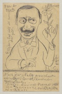 Lovis Corinth Miss Elly Franke-nek: képeslap, 1897. augusztus 28-i postabélyegző alkotó: Lovis Corinth
