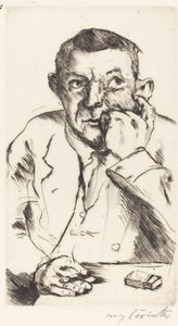 Egy dohányzó férfi portréja alkotó: Lovis Corinth
