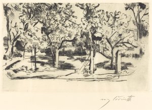 Gyümölcsöskert, 1918. alkotó: Lovis Corinth