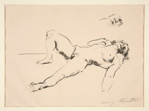 Fekvő akt alkotó: Lovis Corinth