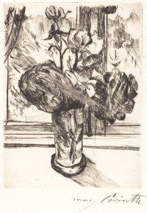 Rózsák egy pohár vízben, 1916. alkotó: Lovis Corinth