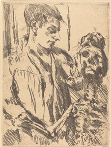 Tod und Jüngling A halál és a fiatalember, 1921, 1922. alkotó: Lovis Corinth