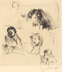 Különféle portrévázlatok alkotó: Lovis Corinth