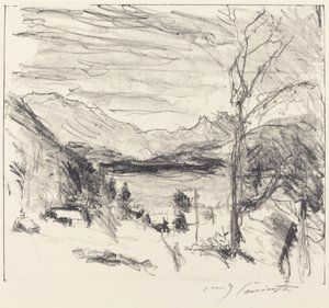 Walchensee im Nebel (Walchensee in Köd) alkotó: Lovis Corinth