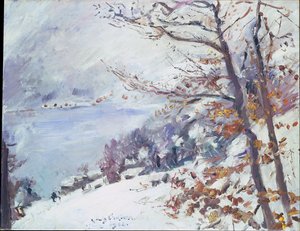 Walchensee télen alkotó: Lovis Corinth