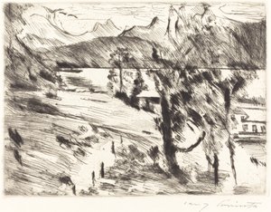 Walchensee Landschaft Walchensee táj, 1919. alkotó: Lovis Corinth