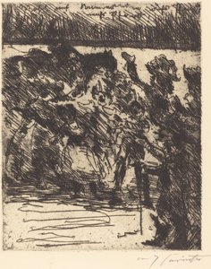 "Fel, elvtársak, lóháton, lóháton! Mezőre, szabadságra!" ("Gyerünk, elvtársak, lóra, lóra! Harcra, szabadságért!") alkotó: Lovis Corinth